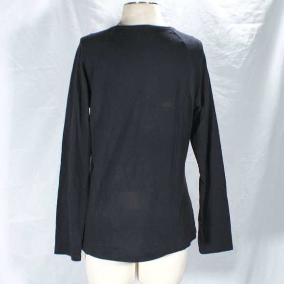 NWT Parisan Goth Black Sequin Graphic Long Sleeve Top Size XL JRS - Picture 5 of 6
